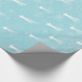 Papier Cadeau De Meteor Stars et Noël Turquoise Motif de Noël (Coin)