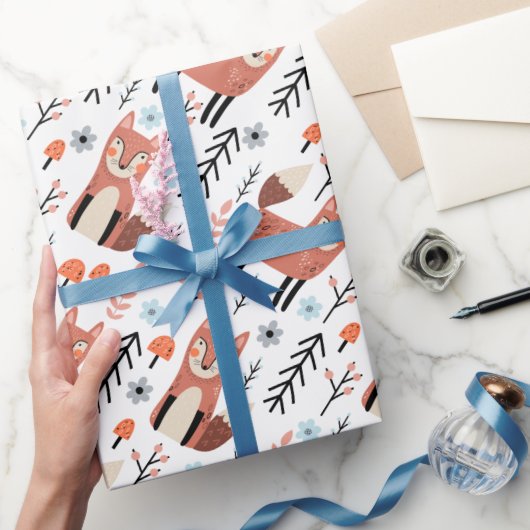 Papier cadeau de mignonne Fox Forest Woodland Wrap (Cadeaux)