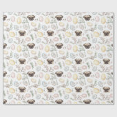 Papier Cadeau De mignons carlins fawn adorables serres (Plat)