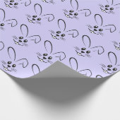 Papier Cadeau De Mignons lapins Sur Violet (Coin)