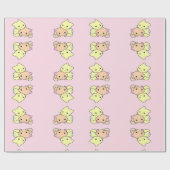 Papier Cadeau De mignons petits culs roses (Plat)