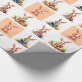 Papier Cadeau De mignons petits lapins à lire (Coin)