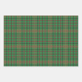 Papier cadeau de Noël à carreaux rouges et verts (Devant 3)