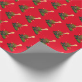 Papier cadeau de Noël à thème Bougie rouge (Coin)