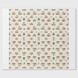 Papier cadeau de Noël Animaux de la forêt
