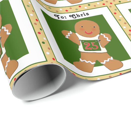 Papier cadeau de Noël Athlétisme (Coin rond)
