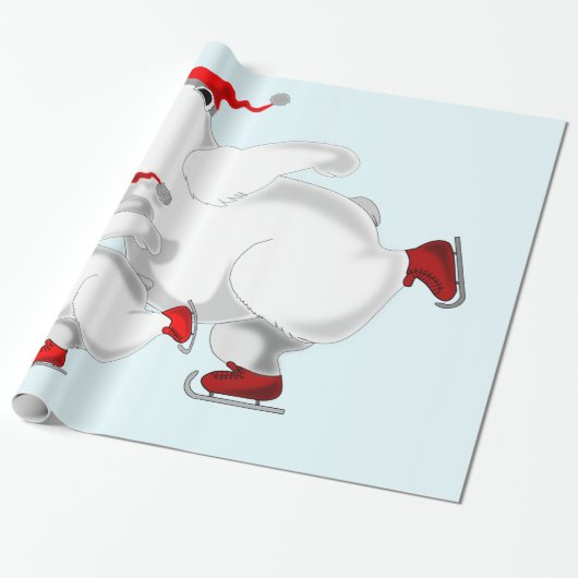 Papier cadeau de Noël avec des ours heureux (Déroulé)