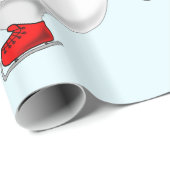 Papier cadeau de Noël avec des ours heureux (Coin rond)