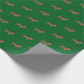 Papier cadeau de Noël avec teckels (Coin)