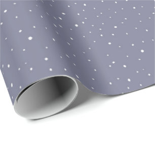 Papier cadeau de Noël blanc neige bleue