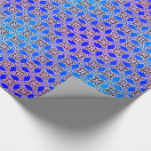 Papier cadeau de Noël bleu vif (Coin)