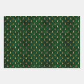 Papier Cadeau de Noël Botanique Élégance Rustique (Devant 3)