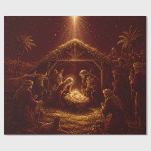 Papier cadeau de Noël Bourgogne