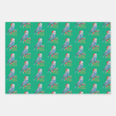 Papier cadeau de Noël Budgie (Devant 3)