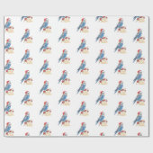 Papier cadeau de Noël Budgie (Plat)