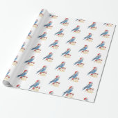 Papier cadeau de Noël Budgie (Déroulé)