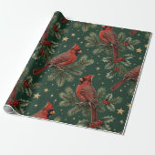Papier cadeau de Noël Cardinal (Déroulé)