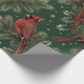 Papier cadeau de Noël Cardinal (Coin)