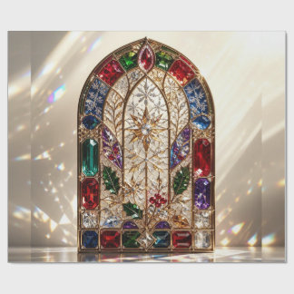 Papier cadeau de Noël Cathédrale Joaillerie de Lux