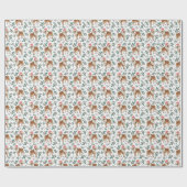 Papier Cadeau de Noël Cheval (Plat)