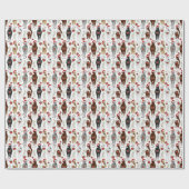 Papier Cadeau de Noël Cheval (Plat)
