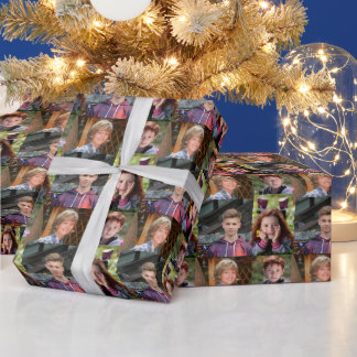 Papier cadeau de Noël COLAGE DE PHOTOS