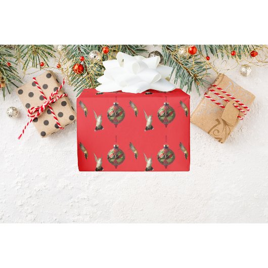 Papier cadeau de Noël Colibri