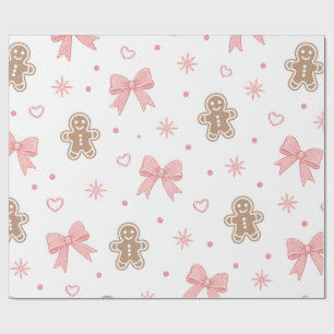 Papier cadeau de Noël Coquette pain d'épice