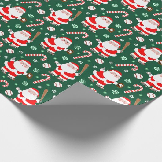 Papier cadeau de Noël de baseball (Coin)