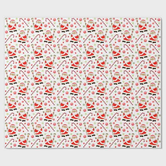 Papier cadeau de Noël de crosse (Plat)