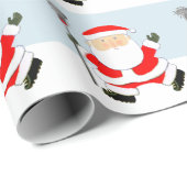 Papier cadeau de Noël de crosse (Coin rond)