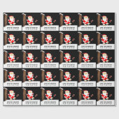 Papier cadeau de Noël de football (Plat)