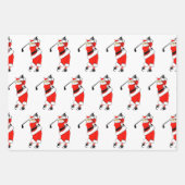 Papier cadeau de Noël de golf (Devant 3)