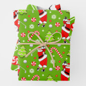 Papier cadeau de Noël de golf (En situation)