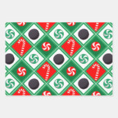 Papier cadeau de Noël de hockey (Devant 3)