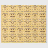 Papier cadeau de Noël de l'entraîneur de crosse (Plat)