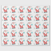 Papier cadeau de Noël de pêche personnalisé (Plat)