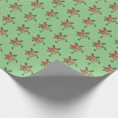 Papier cadeau de Noël drôle d'élan (Coin)