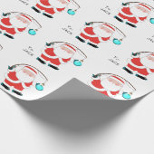 Papier cadeau de Noël drôle sur la pêche (Coin)