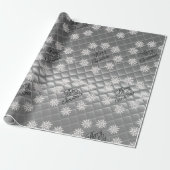 Papier cadeau de Noël effet 3D argent (Déroulé)
