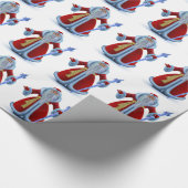 Papier cadeau de Noël Elegant Père Noël (Coin)