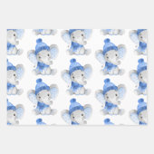 Papier cadeau de Noël Éléphant garçon (Devant)