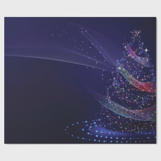 Papier cadeau de Noël en bleu (Plat)