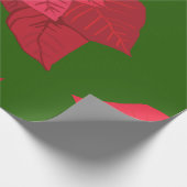 Papier cadeau de Noël Fleurs rouges (Coin)