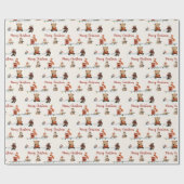 Papier cadeau de Noël Forêt Féérique (Plat)