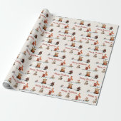 Papier cadeau de Noël Forêt Féérique (Déroulé)