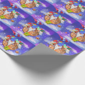 Papier cadeau de Noël Gnomes donne des cadeaux (Coin)