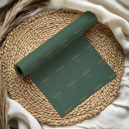 Papier cadeau de Noël Holiday Luxe | Vert