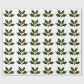 Papier cadeau de Noël Holly (Plat)