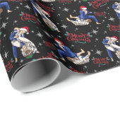 Papier Cadeau de Noël Jiu Jitsu (Coin rond)